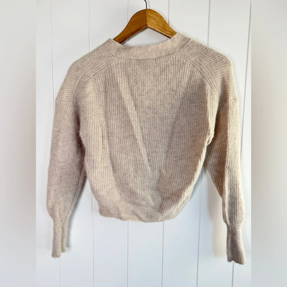 J. Crew Alpaca/Wool Blend Oatmeal Cropped Cardigan Size‎ XS